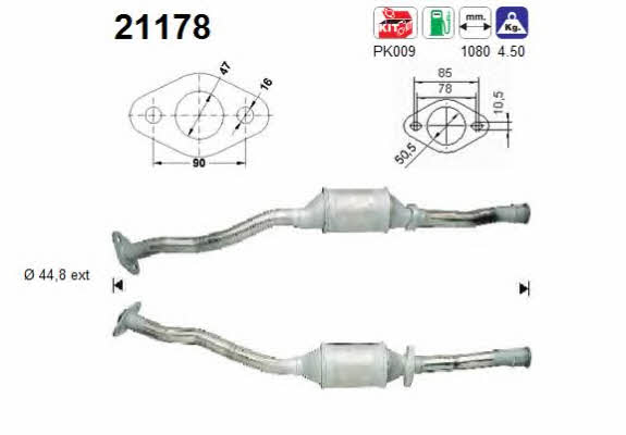 As 21178 Catalytic Converter 21178: Buy near me in Poland at 2407.PL - Good price!