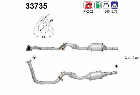 As 33735 Catalytic Converter 33735: Buy near me in Poland at 2407.PL - Good price!