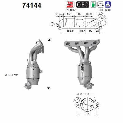 As 74144 Catalytic Converter 74144: Buy near me in Poland at 2407.PL - Good price!