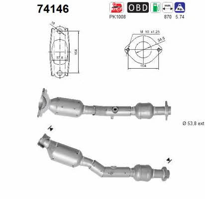 As 74146 Catalytic Converter 74146: Buy near me in Poland at 2407.PL - Good price!