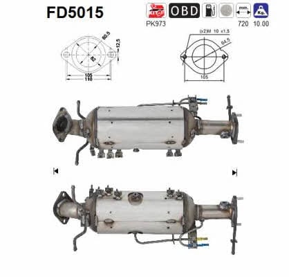 As FD5015 Diesel particulate filter DPF FD5015: Buy near me in Poland at 2407.PL - Good price!