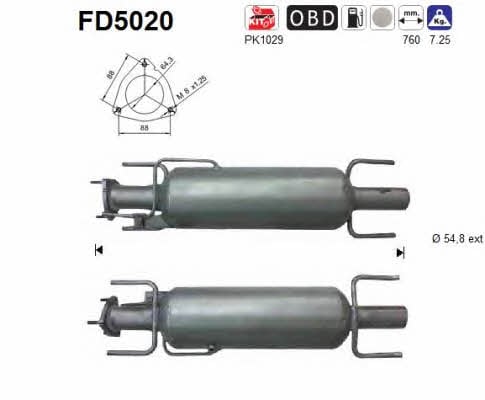 As FD5020 Dieselpartikelfilter DPF FD5020: Kaufen Sie zu einem guten Preis in Polen bei 2407.PL!