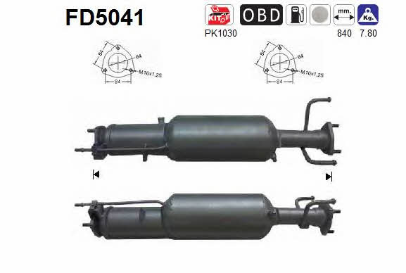As FD5041 Diesel particulate filter DPF FD5041: Buy near me at 2407.PL in Poland at an Affordable price!