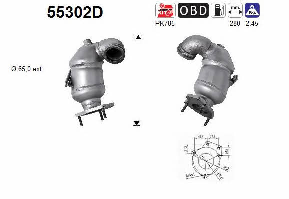 As 55302D Catalytic Converter 55302D: Buy near me in Poland at 2407.PL - Good price!