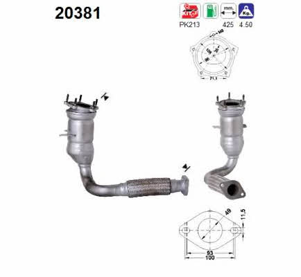 As 20381 Catalytic Converter 20381: Buy near me in Poland at 2407.PL - Good price!