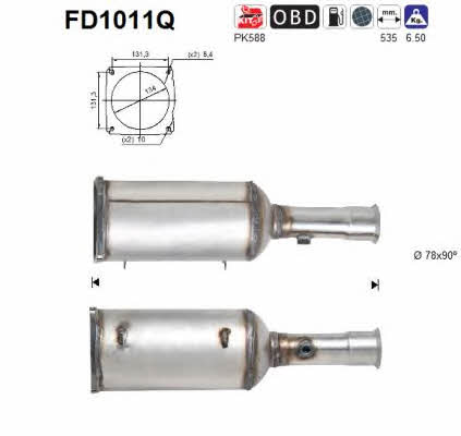As FD1011Q Фильтр сажевый DPF FD1011Q: Отличная цена - Купить в Польше на 2407.PL!