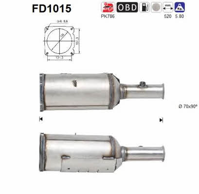As FD1015 Filtr cząstek stałych DPF FD1015: Dobra cena w Polsce na 2407.PL - Kup Teraz!