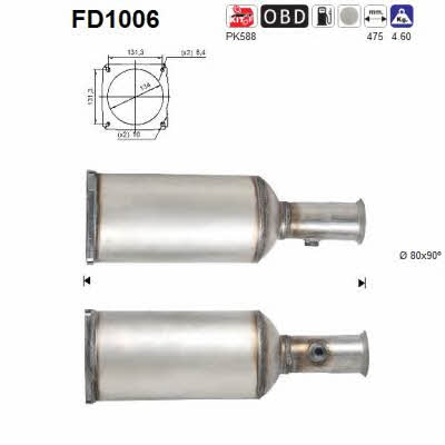 As FD1006 Diesel particulate filter DPF FD1006: Buy near me in Poland at 2407.PL - Good price!