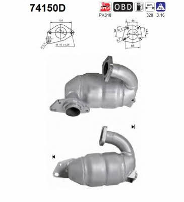 As 74150D Catalytic Converter 74150D: Buy near me in Poland at 2407.PL - Good price!