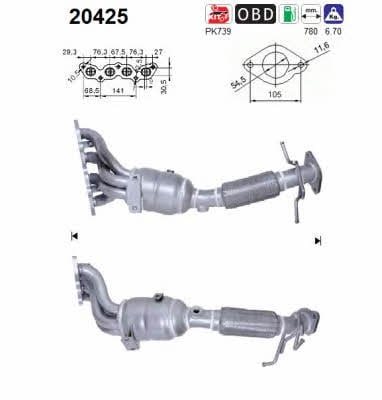 As 20425 Catalytic Converter 20425: Buy near me in Poland at 2407.PL - Good price!
