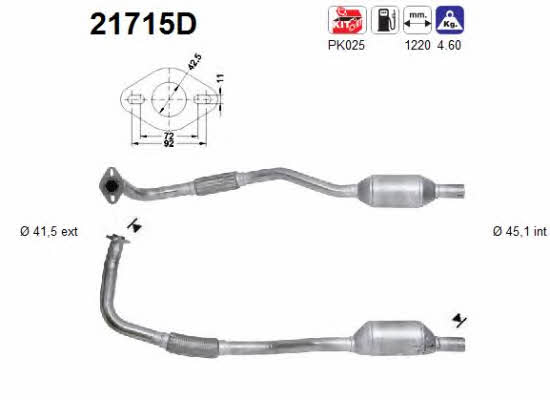 As 21715D Catalytic Converter 21715D: Buy near me in Poland at 2407.PL - Good price!