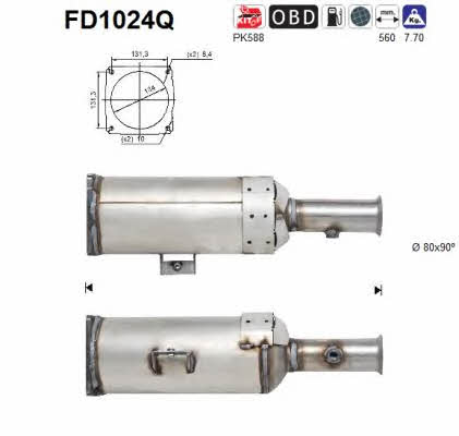As FD1024Q Filtr cząstek stałych DPF FD1024Q: Dobra cena w Polsce na 2407.PL - Kup Teraz!