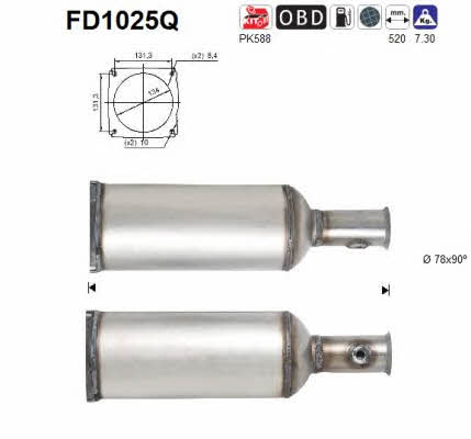 As FD1025Q Фильтр сажевый DPF FD1025Q: Отличная цена - Купить в Польше на 2407.PL!