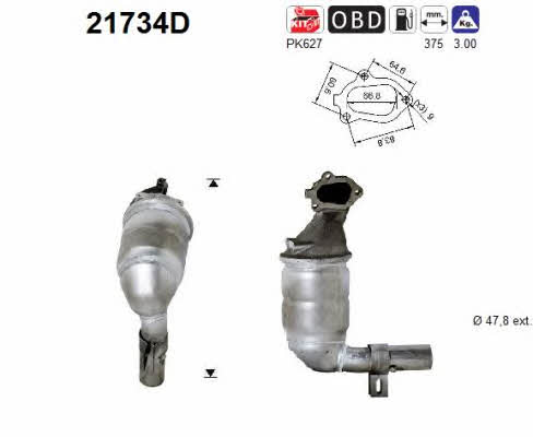 As 21734D Catalytic Converter 21734D: Buy near me in Poland at 2407.PL - Good price!