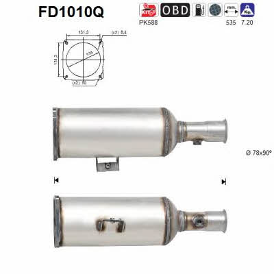 As FD1010Q Diesel particulate filter DPF FD1010Q: Buy near me in Poland at 2407.PL - Good price!
