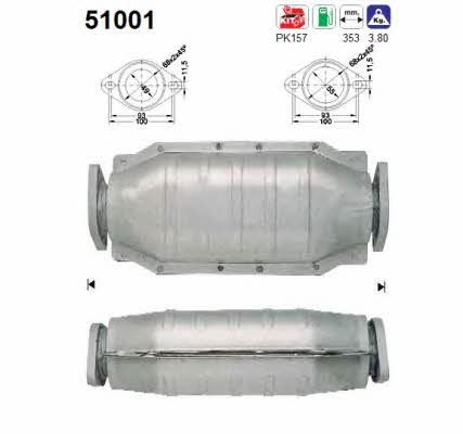 As 51001 Catalytic Converter 51001: Buy near me in Poland at 2407.PL - Good price!