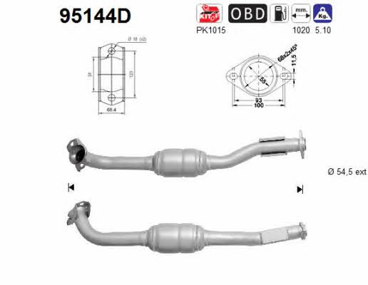 As 95144D Catalytic Converter 95144D: Buy near me in Poland at 2407.PL - Good price!