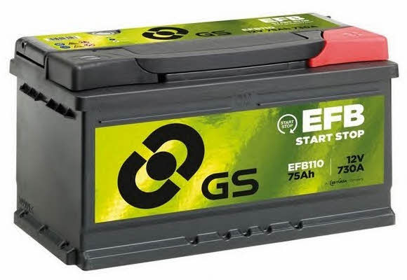 Gs EFB110 Battery Gs 12V 75AH 730A(EN) R+ EFB110: Buy near me in Poland at 2407.PL - Good price!