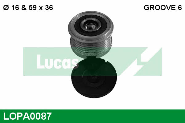 Lucas engine drive LOPA0087 Муфта обгонная генератора LOPA0087: Отличная цена - Купить в Польше на 2407.PL!