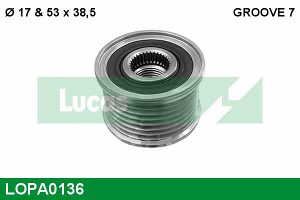 Lucas engine drive LOPA0136 Freewheel clutch, alternator LOPA0136: Buy near me in Poland at 2407.PL - Good price!