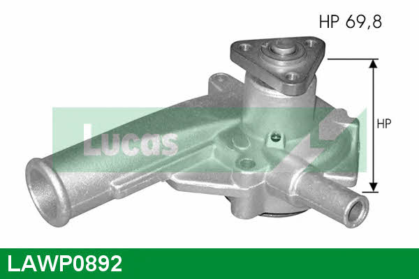 Lucas engine drive LAWP0892 Water pump LAWP0892: Buy near me in Poland at 2407.PL - Good price!