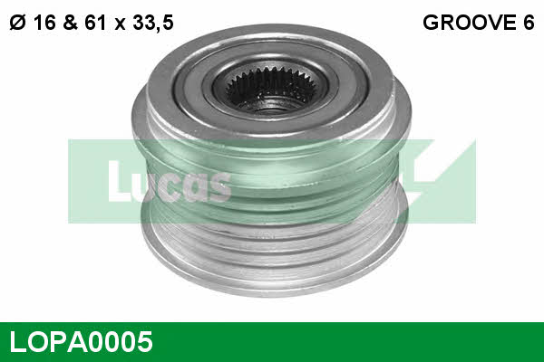 Lucas engine drive LOPA0005 Freewheel clutch, alternator LOPA0005: Buy near me in Poland at 2407.PL - Good price!