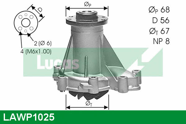 Lucas engine drive LAWP1025 Water pump LAWP1025: Buy near me in Poland at 2407.PL - Good price!