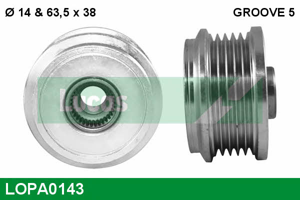 Lucas engine drive LOPA0143 Freewheel clutch, alternator LOPA0143: Buy near me at 2407.PL in Poland at an Affordable price!