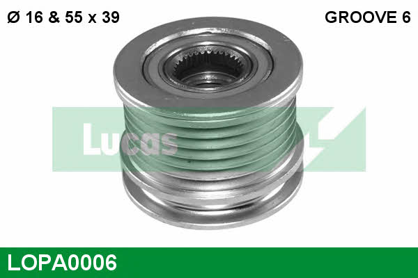 Lucas engine drive LOPA0006 Freewheel clutch, alternator LOPA0006: Buy near me in Poland at 2407.PL - Good price!