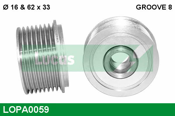 Lucas engine drive LOPA0059 Freewheel clutch, alternator LOPA0059: Buy near me in Poland at 2407.PL - Good price!