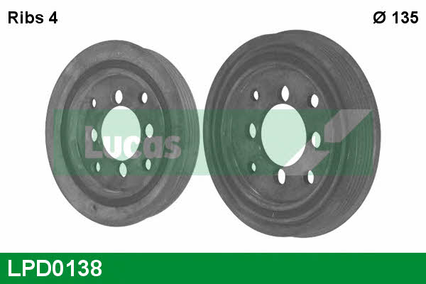 Lucas engine drive LPD0138 Pulley crankshaft LPD0138: Buy near me in Poland at 2407.PL - Good price!