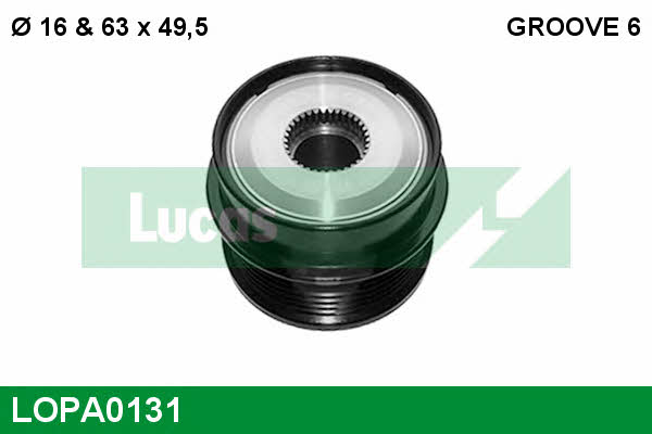 Lucas engine drive LOPA0131 Freewheel clutch, alternator LOPA0131: Buy near me in Poland at 2407.PL - Good price!