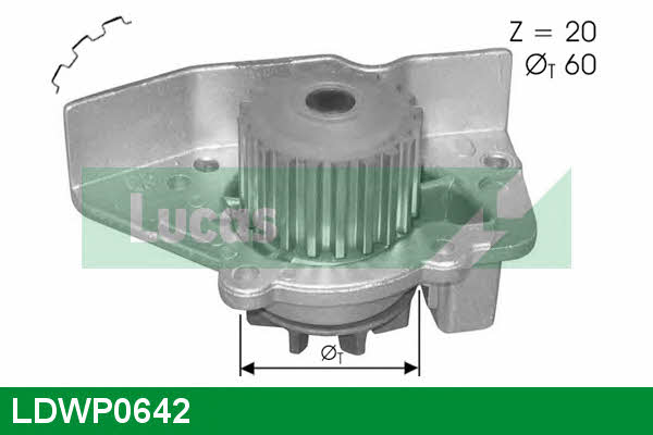 Lucas engine drive LDWP0642 Water pump LDWP0642: Buy near me in Poland at 2407.PL - Good price!