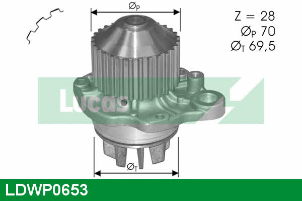 Lucas engine drive LDWP0653 Помпа водяная LDWP0653: Отличная цена - Купить в Польше на 2407.PL!