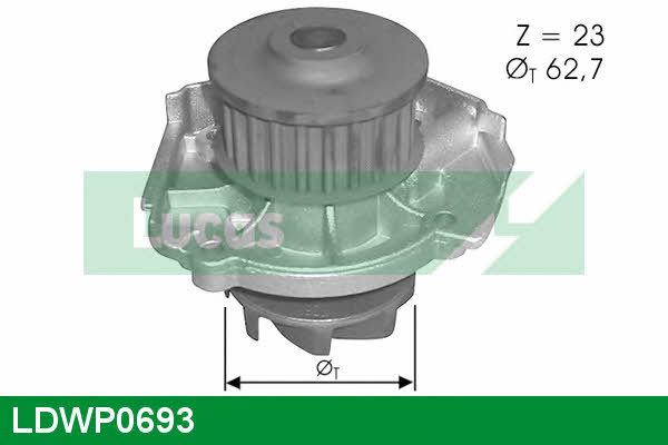 Lucas engine drive LDWP0693 Water pump LDWP0693: Buy near me in Poland at 2407.PL - Good price!