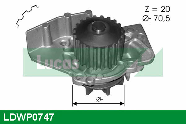 Lucas engine drive LDWP0747 Water pump LDWP0747: Buy near me in Poland at 2407.PL - Good price!