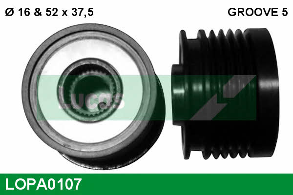 Lucas engine drive LOPA0107 Муфта обгонная генератора LOPA0107: Отличная цена - Купить в Польше на 2407.PL!