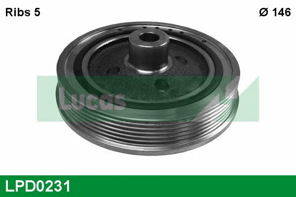 Lucas engine drive LPD0231 Pulley crankshaft LPD0231: Buy near me in Poland at 2407.PL - Good price!