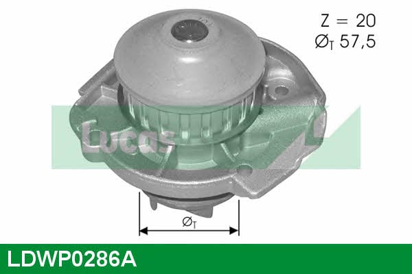 Lucas engine drive LDWP0286A Water pump LDWP0286A: Buy near me in Poland at 2407.PL - Good price!