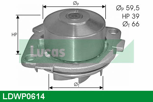 Lucas engine drive LDWP0614 Water pump LDWP0614: Buy near me in Poland at 2407.PL - Good price!