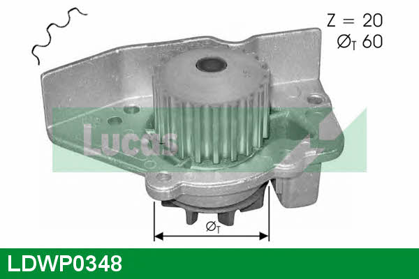 Lucas engine drive LDWP0348 Water pump LDWP0348: Buy near me in Poland at 2407.PL - Good price!