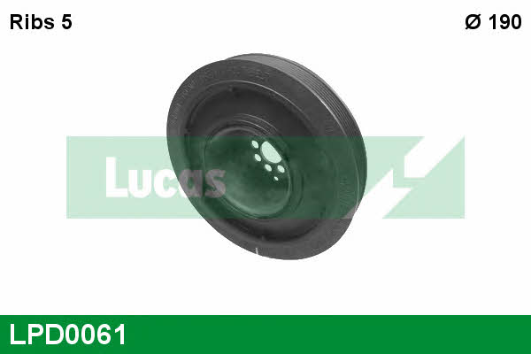 Lucas engine drive LPD0061 Pulley crankshaft LPD0061: Buy near me in Poland at 2407.PL - Good price!