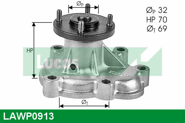Lucas engine drive LAWP0913 Water pump LAWP0913: Buy near me in Poland at 2407.PL - Good price!