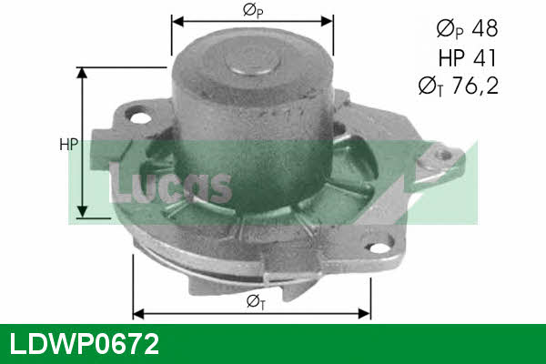 Lucas engine drive LDWP0672 Water pump LDWP0672: Buy near me in Poland at 2407.PL - Good price!