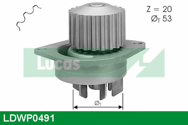 Lucas engine drive LDWP0491 Помпа водяная LDWP0491: Отличная цена - Купить в Польше на 2407.PL!