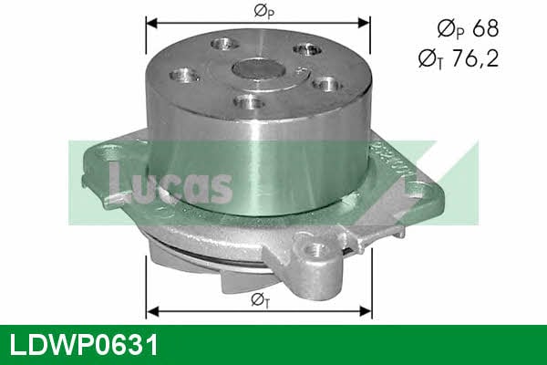 Lucas engine drive LDWP0631 Water pump LDWP0631: Buy near me in Poland at 2407.PL - Good price!