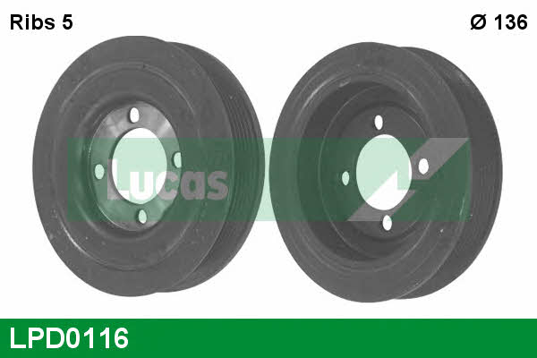 Lucas engine drive LPD0116 Pulley crankshaft LPD0116: Buy near me in Poland at 2407.PL - Good price!