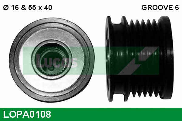 Lucas engine drive LOPA0108 Freewheel clutch, alternator LOPA0108: Buy near me in Poland at 2407.PL - Good price!
