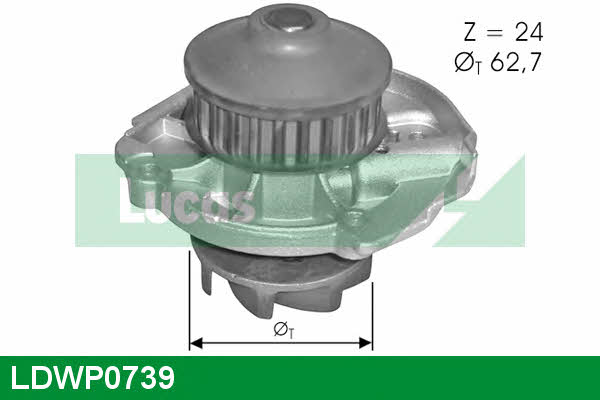Lucas engine drive LDWP0739 Water pump LDWP0739: Buy near me in Poland at 2407.PL - Good price!