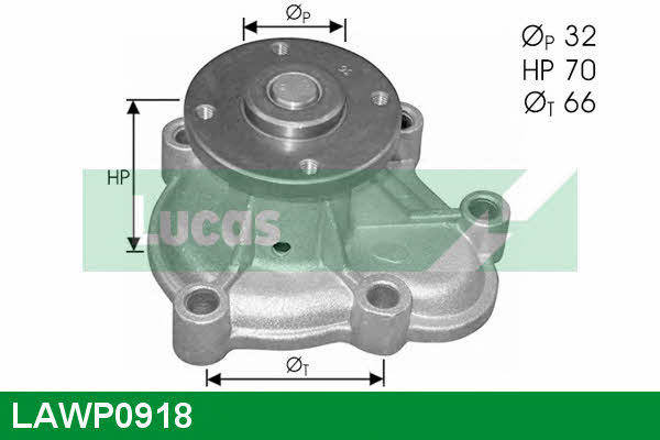 Lucas engine drive LAWP0918 Water pump LAWP0918: Buy near me in Poland at 2407.PL - Good price!